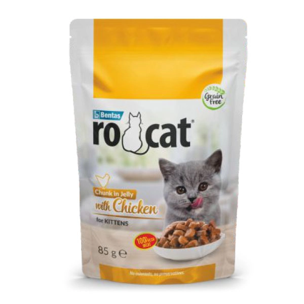 Ro-Cat Tavuklu Yavru Yaş Kedi Maması 85 Gr - 1