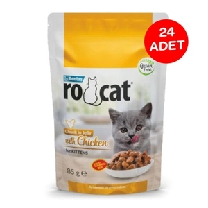 Ro-Cat Tavuklu Yavru Yaş Kedi Maması 85 Gr X 24 Adet