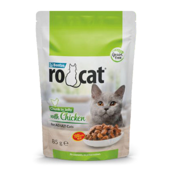 Ro-Cat Tavuklu Yetişkin Yaş Kedi Maması 85 Gr - 1