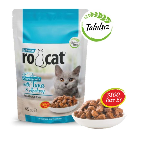 Ro-Cat Ton Balıklı ve Hamsili Yetişkin Yaş Kedi Maması 85 Gr - 2