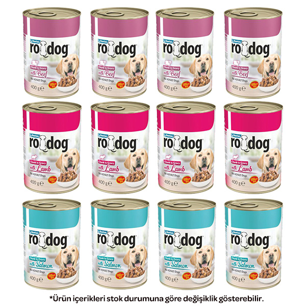 Ro-Dog Karışık Köpek Yaş Maması 400 gr X 12 Adet - 1