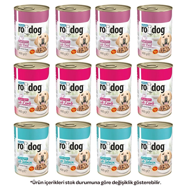 Ro-Dog Karışık Köpek Yaş Maması 400 gr X 12 Adet - 1