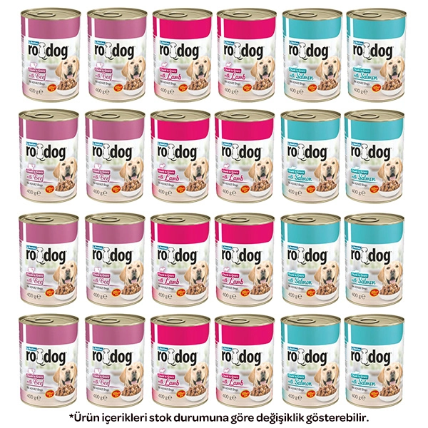 Ro-Dog Karışık Köpek Yaş Maması 400 gr X 24 Adet - 1