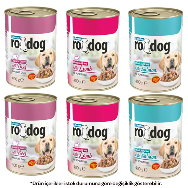 Ro-Dog Karışık Köpek Yaş Maması 400 gr X 6 Adet - 1