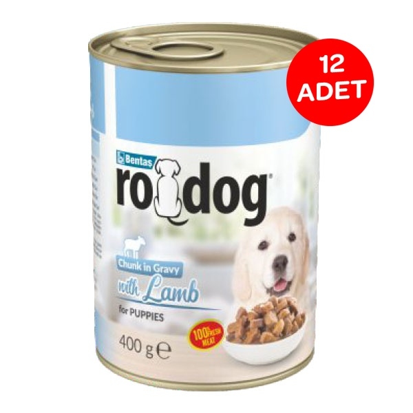 Ro-Dog Parça Etli Kuzulu Yavru Köpek Yaş Maması 400 Gr X 12 Adet - 1
