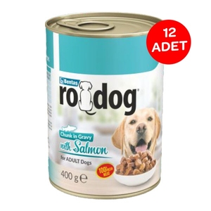 Ro-Dog Parça Etli Somonlu Yetişkin Köpek Yaş Maması 400 Gr X 12 Adet - 1