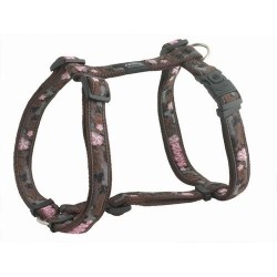 Rogz Desenli Köpek Göğüs Tasması 45cm / 75cm (SJ03-BA) Kahverengi