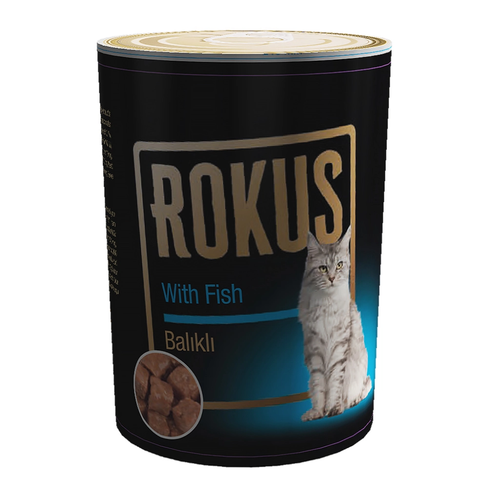 Rokus Balıklı Kedi Konservesi 410 gr - 1