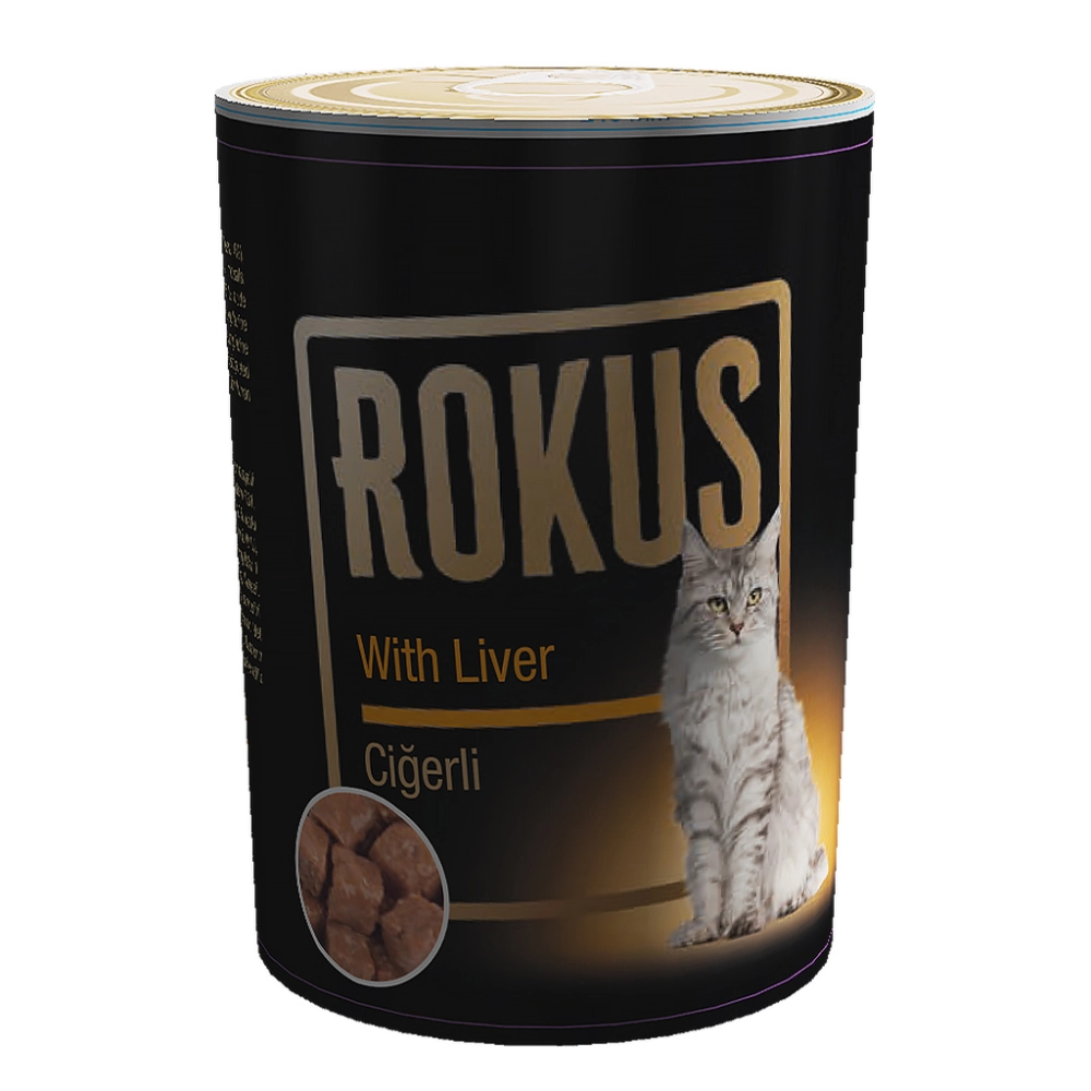 Rokus Ciğerli Kedi Konservesi 410 gr - 1