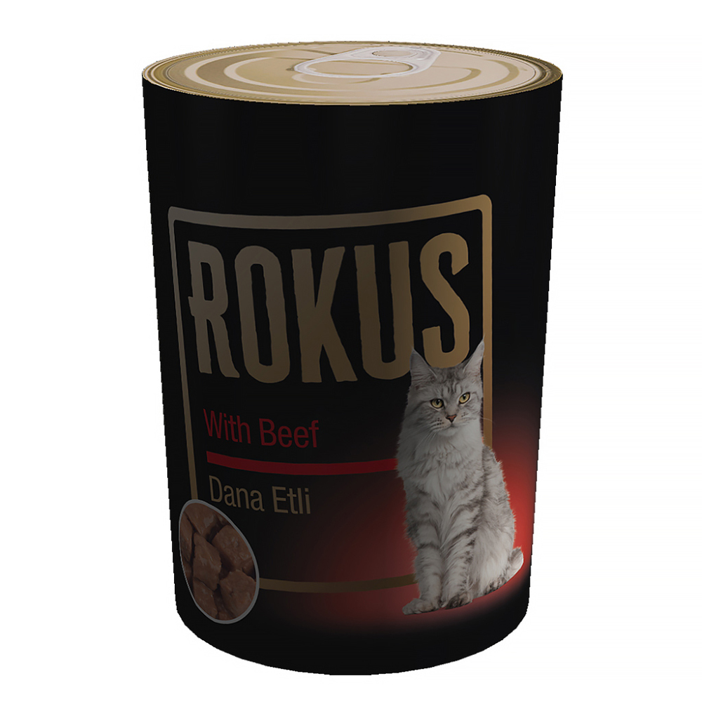 Rokus Dana Etli Kedi Yaş Maması 410 gr - 1