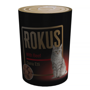 Rokus Dana Etli Kedi Yaş Maması 410 gr