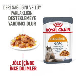 Royal Canin Hair&Skin Jelly Kedi Yaş Maması 85 GR - 1