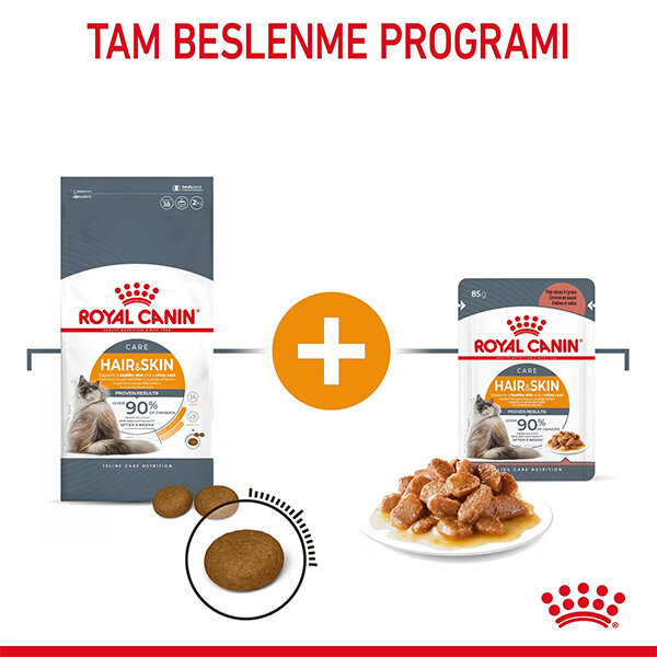 Royal Canin Hair&Skin Gravy Kedi Yaş Maması 85 gr * 12 Adet - 5