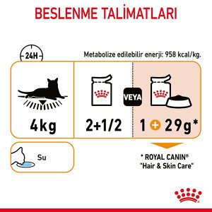 Royal Canin Hair&Skin Gravy Kedi Yaş Maması 85 gr - 3