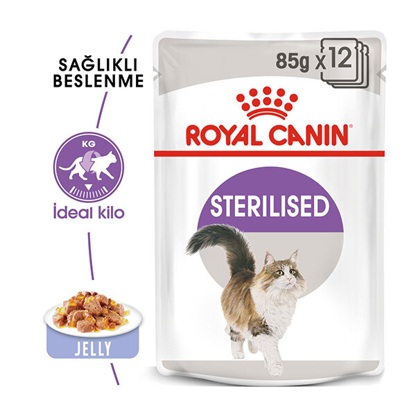 Royal Canin Sterilised Jelly Kısırlaştırılmış Kedi Yaş Maması 85 GR*12 Adet - 1