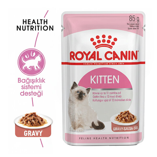 Royal Canin Kitten Gravy İnstinctive Yaş Kedi Maması 85 GR - 1