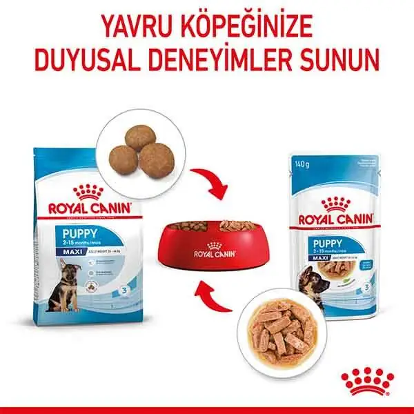 Royal Canin Maxi Puppy Yaş Yavru Köpek Maması 140 gr - 3