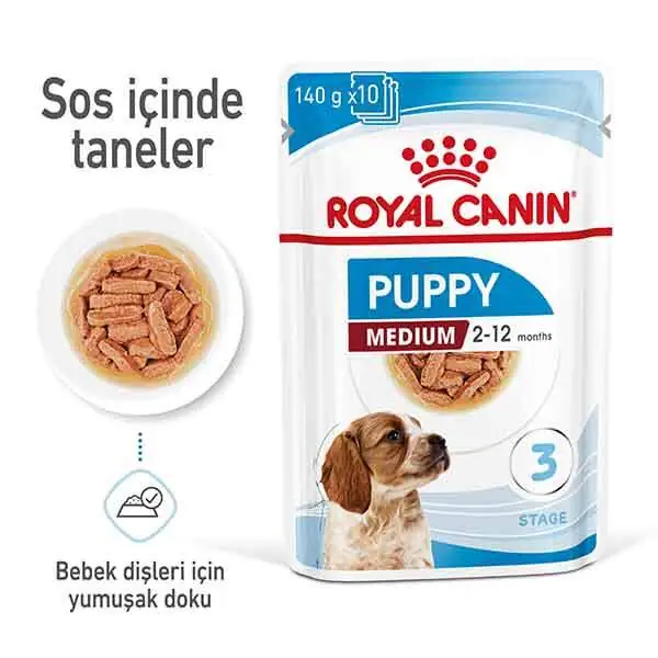 Royal Canin Medium Puppy Yaş Yavru Köpek Maması 140 gr - 2