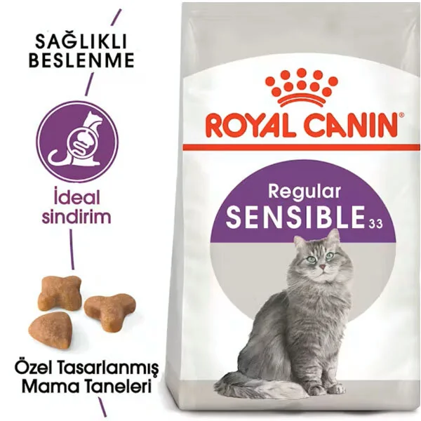 Royal Canin Sensible 33 Hassas Sindirim Sistemli Kediler İçin Yetişkin Kedi Maması 10 kg - 2