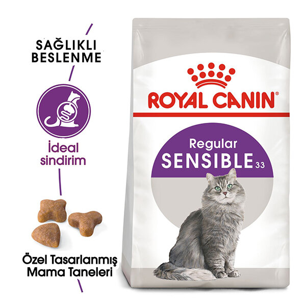 Royal Canin Sensible 33 Hassas Sindirim Sistemli Kediler İçin Yetişkin Kedi Maması 4 KG - 1