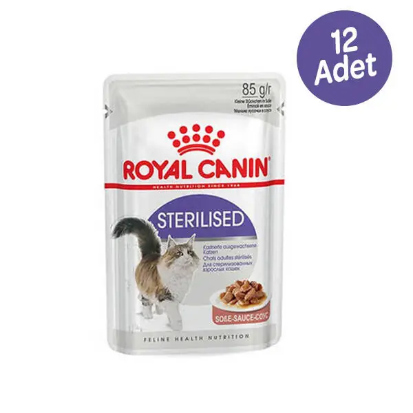 Royal Canin Sterilised Gravy Kısırlaştırılmış Kedi Yaş Maması 85 GR* 12 ADET - 1