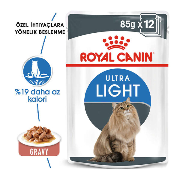 Royal Canin Ultra Light Kedi Diyet Yaş Maması 85 GR * 12 Adet - 1