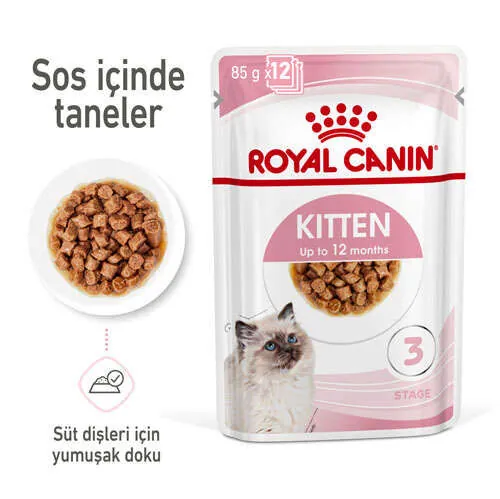 Royal Canin Kitten Gravy İnstinctive Yaş Kedi Maması 85 GR x 12 Adet - 3