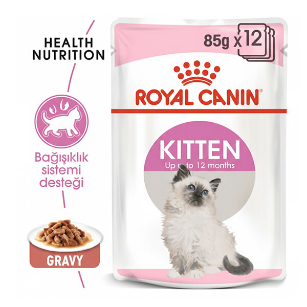 Royal Canin Kitten Gravy İnstinctive Yaş Kedi Maması 85 GR x 12 Adet - 1