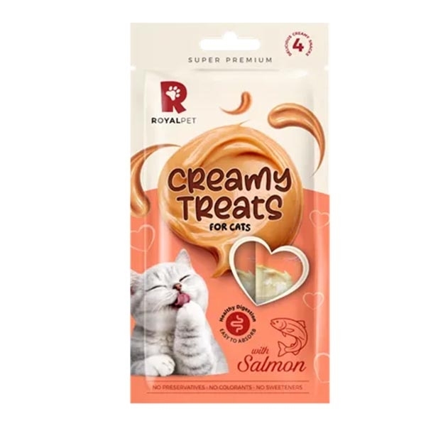RoyalPet Creamy Treats Somonlu Krema Kedi Ödülü 4 x 14 gr - 4