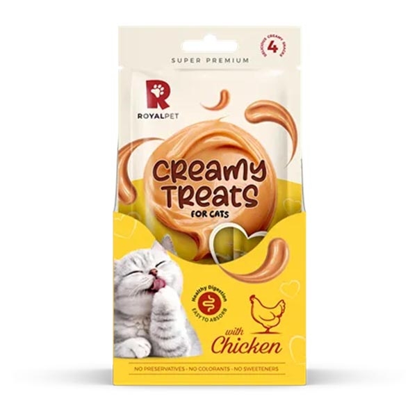 RoyalPet Creamy Treats Tavuklu Krema Kedi Ödülü 4 x 14 gr