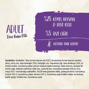 Sanabelle Glutensiz Deve Kuşu Etli Yetişkin Kedi Maması 10 kg - 2