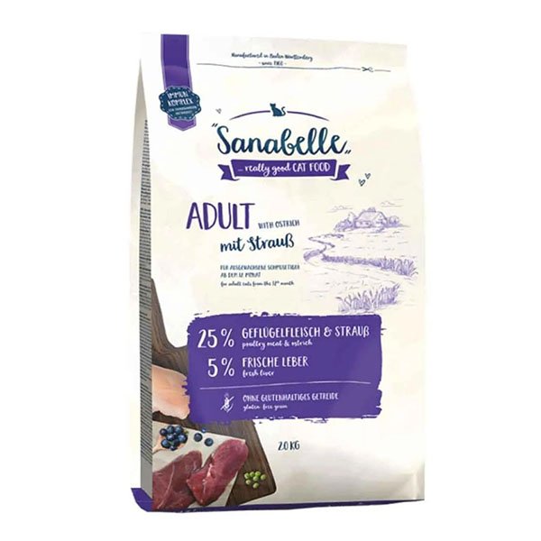 Sanabelle Glutensiz Deve Kuşu Etli Yetişkin Kedi Maması 10 kg - 1