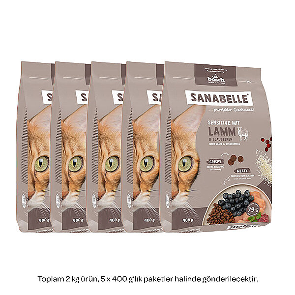 Sanabelle Glutensiz Kuzu Etli Sensitive Kedi Maması 2 kg - 2