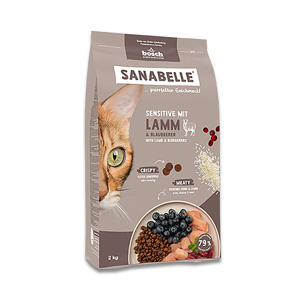 Sanabelle Glutensiz Kuzu Etli Sensitive Kedi Maması 2 kg - 1