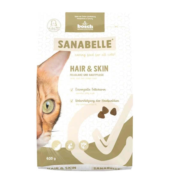 Sanabelle Hair Skin Sağlıklı Tüy Gelişimi İçin Yetişkin Kedi Maması 400 gr - 1
