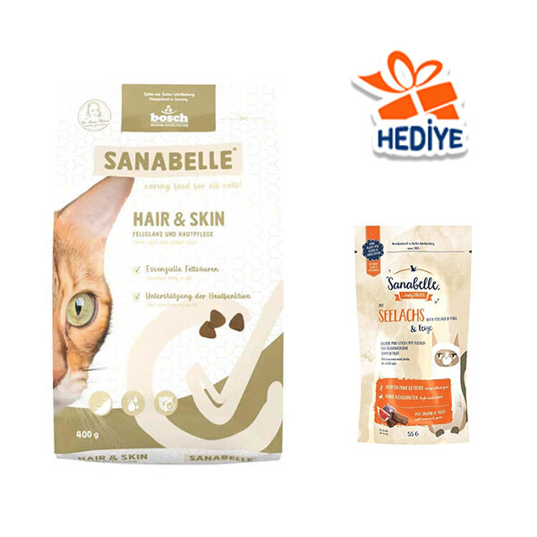 Sanabelle Hair Skin Sağlıklı Tüy Gelişimi İçin Yetişkin Kedi Maması 400 gr - 1