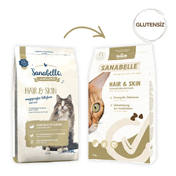 Sanabelle Hair Skin Sağlıklı Tüy Gelişimi İçin Yetişkin Kedi Maması 8 kg - 2