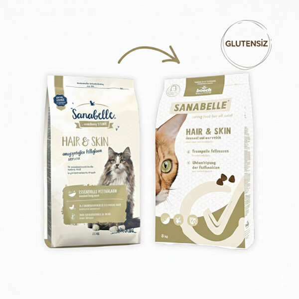 Sanabelle Hair Skin Sağlıklı Tüy Gelişimi İçin Yetişkin Kedi Maması 8 kg - 2