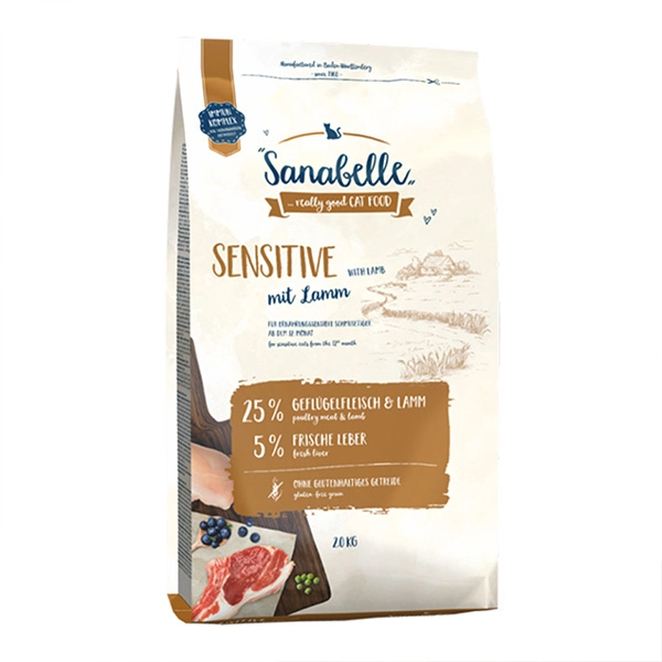 Sanabelle Glutensiz Kuzu Etli Sensitive Kedi Maması 10 kg - 1
