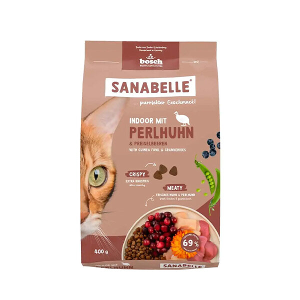 Sanabelle Indoor Gine Tavuğu ve Yaban Mersinli Yetişkin Kuru Kedi Maması 400 gr - 1
