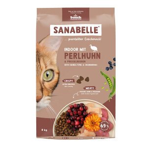Sanabelle Indoor Gine Tavuğu ve Yaban Mersinli Yetişkin Kuru Kedi Maması 8 Kg - 10