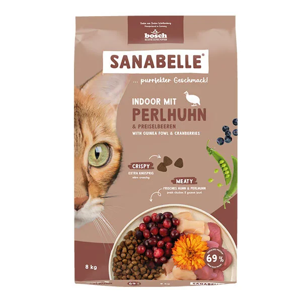 Sanabelle Indoor Gine Tavuğu ve Yaban Mersinli Yetişkin Kuru Kedi Maması 8 Kg - 10