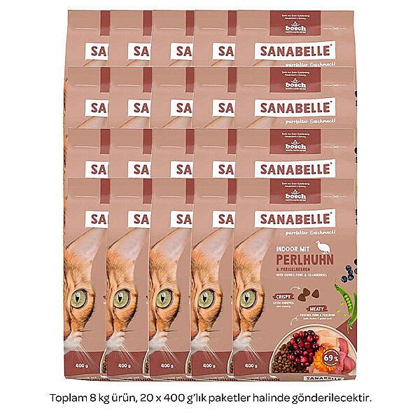 Sanabelle Indoor Gine Tavuğu ve Yaban Mersinli Yetişkin Kuru Kedi Maması 8 Kg - 2