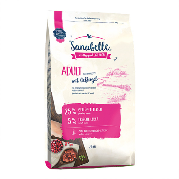 Sanabelle Glutensiz Kümes Hayvanlı Yetişkin Kedi Maması 2 kg - 1