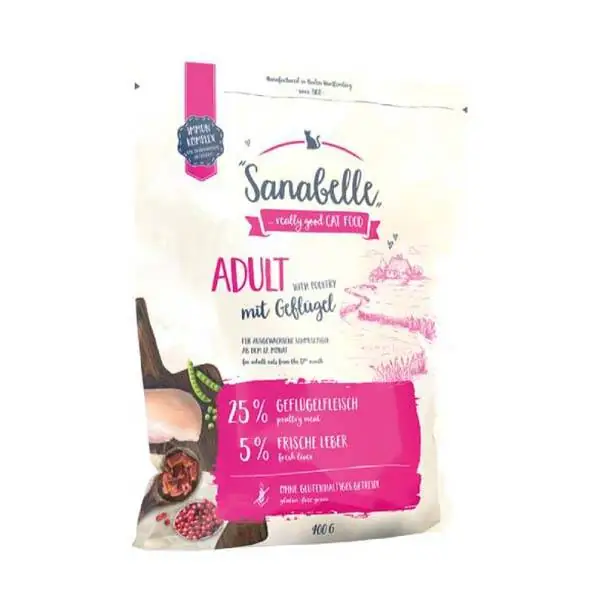 Sanabelle Glutensiz Kümes Hayvanlı Yetişkin Kedi Maması 400 gr - 1