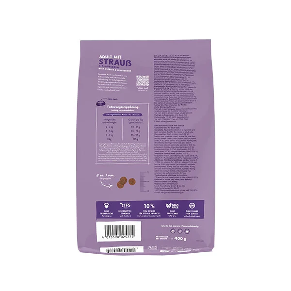 Sanabelle Life Adult Devekuşlu & Yaban Mersinli Kuru Kedi Maması 400 gr - 2