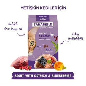 Sanabelle Life Adult Devekuşlu & Yaban Mersinli Kuru Kedi Maması 8 kg - 5
