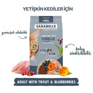 Sanabelle Life Alabalıklı ve Yaban Mersinli Yetişkin Kuru Kedi Maması 8 Kg - 6