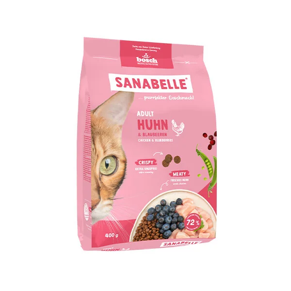 Sanabelle Life Tavuklu ve Yaban Mersinli Yetişkin Kuru Kedi Maması 400 gr - 1