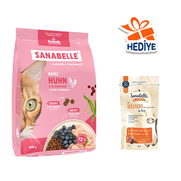 Sanabelle Life Tavuklu ve Yaban Mersinli Yetişkin Kuru Kedi Maması 400 gr - 1